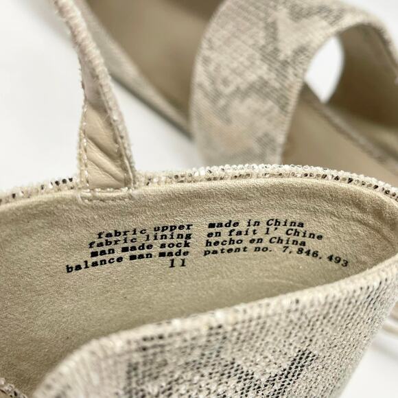 BC Footwear Value Heel in Natural Snake Fabric - Picture 7 of 9